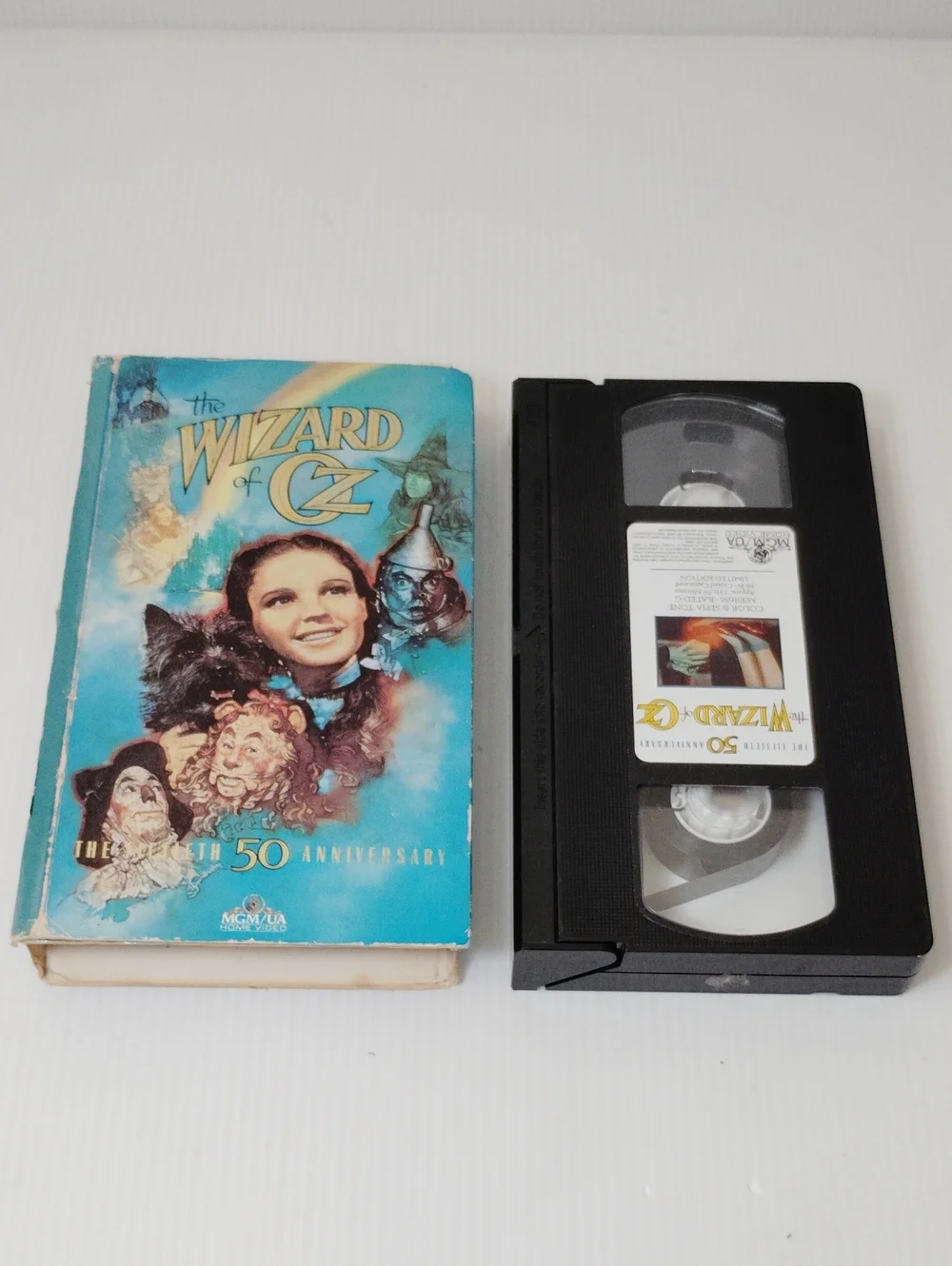 12 For $8 The Wizard of Oz VHS Tape with Illustrated Slipcover - Blue